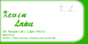 kevin lapu business card